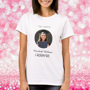 Camiseta Graduación simple en blanco y negro