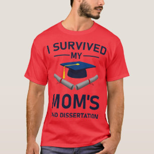 Camiseta Graduación Sobreviví a mi tesis de doctorado momx2