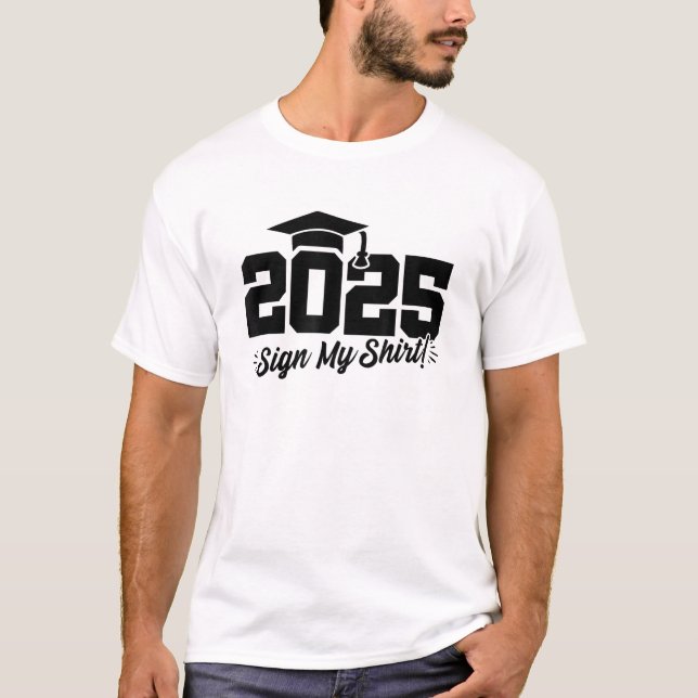 Camiseta Graduación superior de 2025, Clase de 2025, Autogr (Anverso)