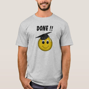 Camiseta Graduación "terminada" de Emoji divertida