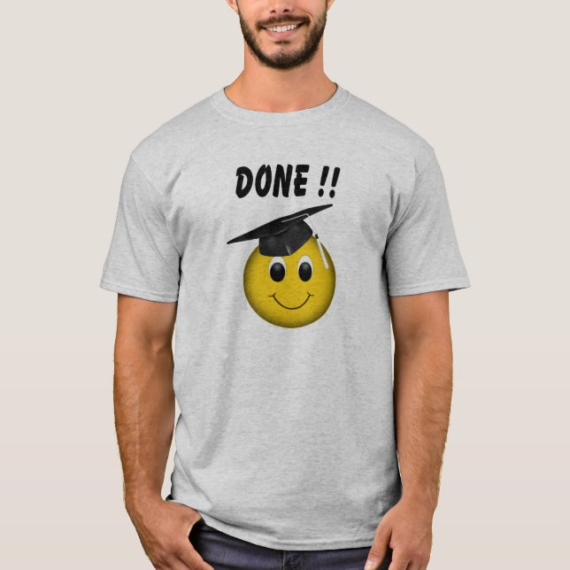 Camiseta Graduación "terminada" de Emoji divertida (Anverso)