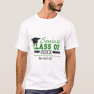 Camiseta Graduación verde y gris