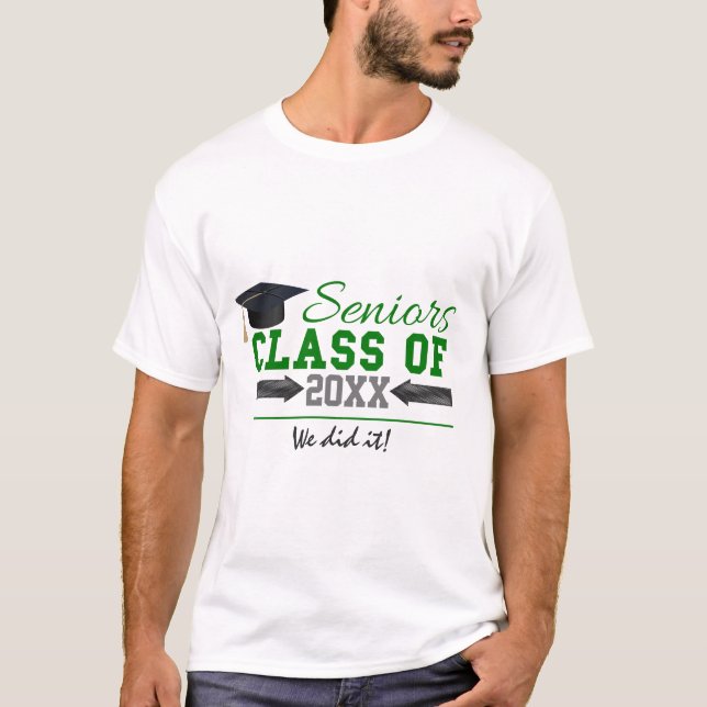 Camiseta Graduación verde y gris (Anverso)
