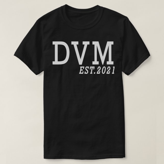 Camiseta Graduación Veterinaria DVM Est 2021 Médica De Vet (Diseño del anverso)