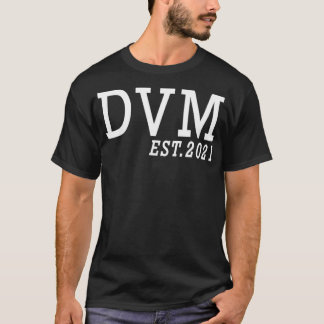 Camiseta Graduación Veterinaria DVM Est 2021 Médica De Vet