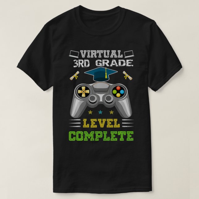 Camiseta Graduación virtual 3er nivel de jugador completo  (Diseño del anverso)