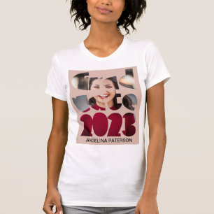 Camiseta Graduada 2023 Texto y Foto Rosa Moderno