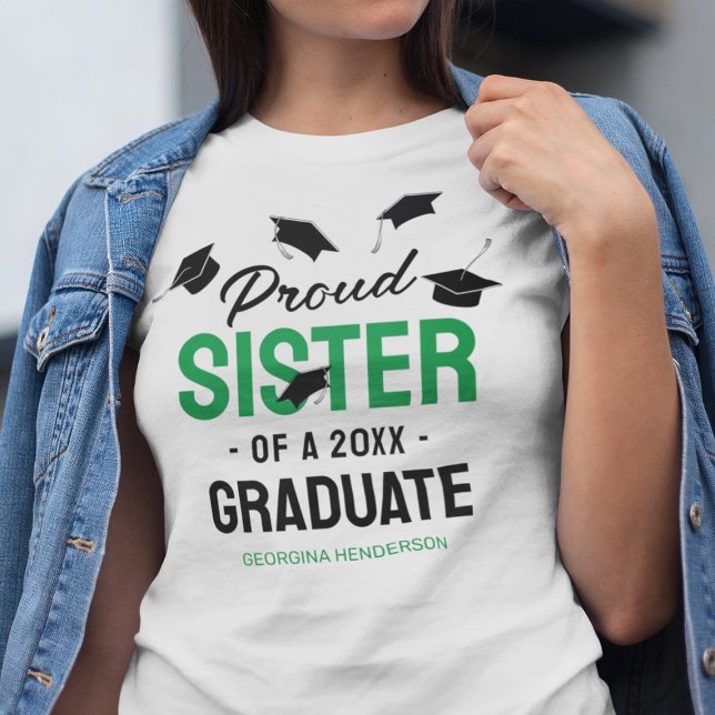Camiseta Graduada de Black Green Orud Sister 2025 (Subido por el creador)
