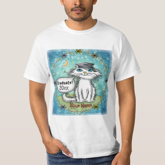 Camiseta graduada de gatos Scraggles (Anverso)