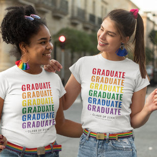 Camiseta graduada del orgullo gay en LGBTQ