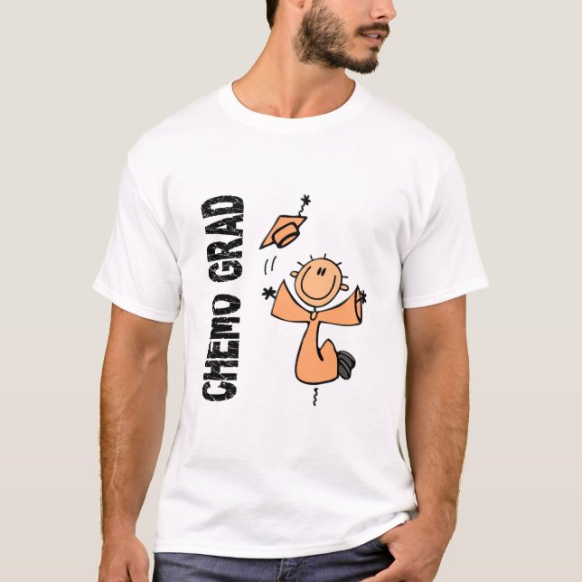Camiseta GRADUADO 1 (cáncer uterino) del melocotón CHEMO (Anverso)