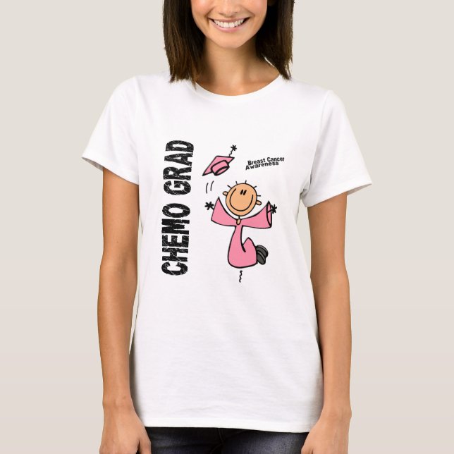 Camiseta GRADUADO 1 del cáncer de pecho CHEMO (Anverso)