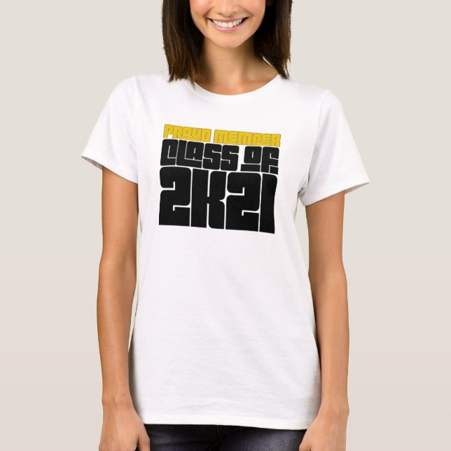 Camiseta Graduado 2021 Clase miembro orgullosa de 2K21 (Anverso)