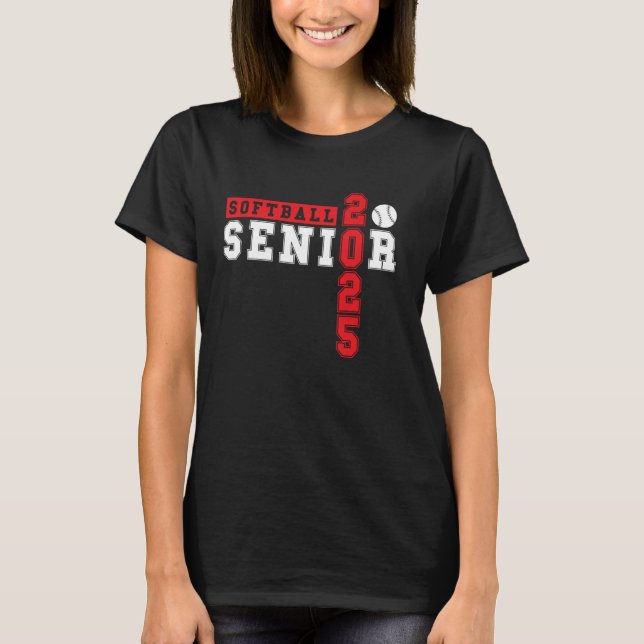 Camiseta Graduado 2025 de Softball Senior Night Softball (Anverso)