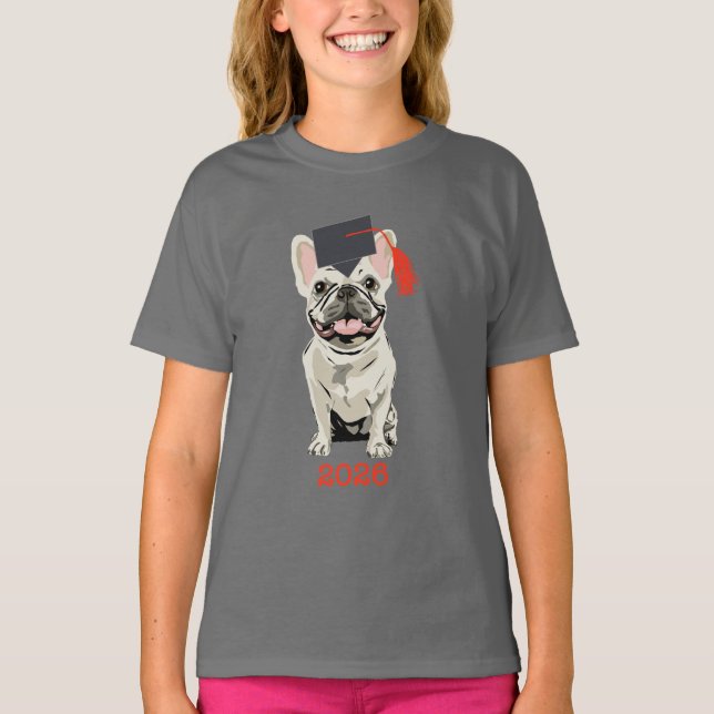 Camiseta Graduado 2026, perro lindo (Anverso)