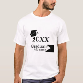 Camiseta Graduado 20XX gorra de graduación simple mínimo mo