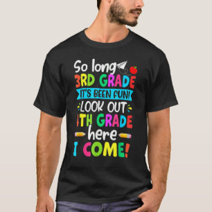 Camiseta Graduado 3º Grado Cuidado 4º Primer Día O