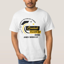 Camiseta Graduado Amarillo Blanco Negro Graduado