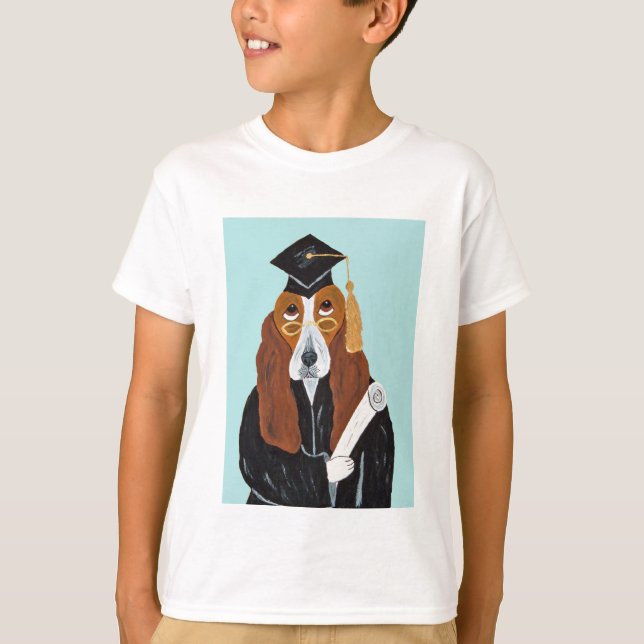 Camiseta Graduado Basset Hound (Anverso)