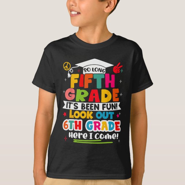 Camiseta Graduado de 5° Grado Niños Chicas Ki (Anverso)