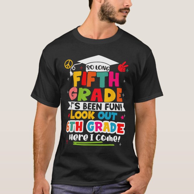 Camiseta Graduado de 5° Grado Niños Chicas Ki (Anverso)