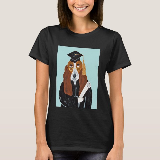 Camiseta Graduado de Basset Hound (Anverso)