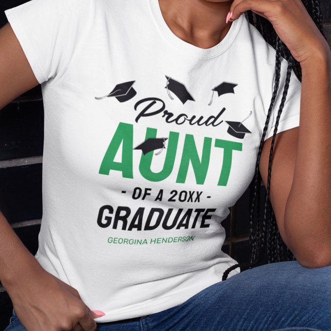 Camiseta Graduado de Black Green Aunt 2025 (Subido por el creador)