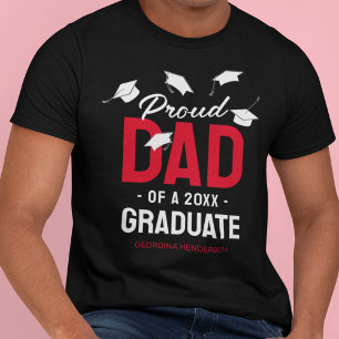 Camiseta Graduado de Black Red Orud Dad 2025