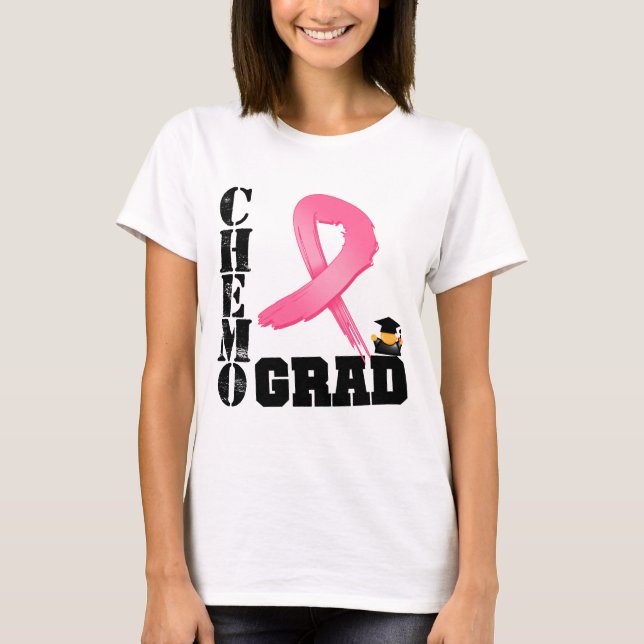 Camiseta Graduado de Chemo del cáncer de pecho (Anverso)