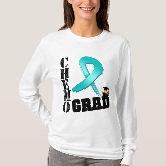 Camiseta Graduado de Chemo del cáncer ovárico (Anverso)