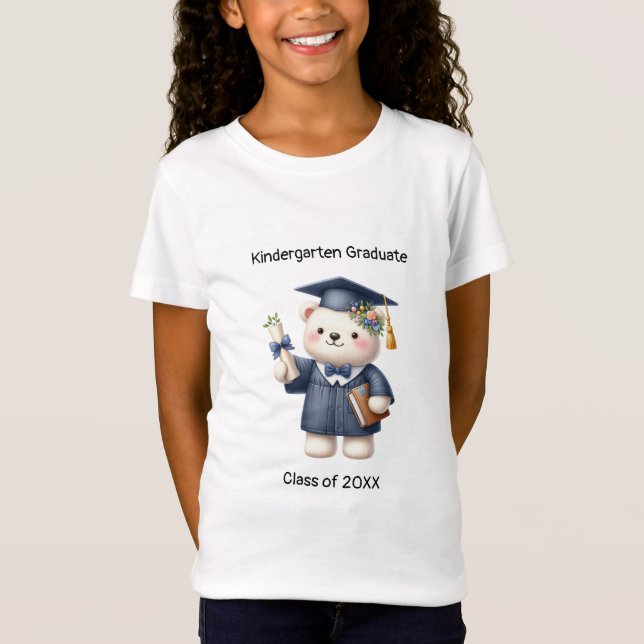 Camiseta Graduado de Chica de jardín de infancia Cute Teddy (Anverso)