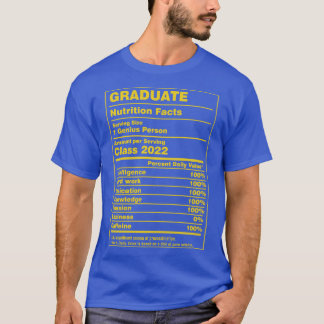 Camiseta Graduado de datos nutricionales