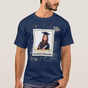 Camiseta Graduado de foto graduado y papá orgulloso persona