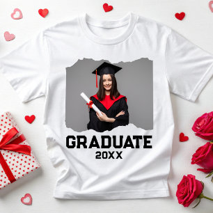 Camiseta Graduado De Foto personalizado Retro Clase Superio
