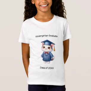 Camiseta Graduado de gatos curado de Chica de kindergarten