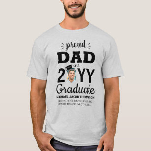Camiseta Graduado de Graduación de Foto Año Orgulloso Papá