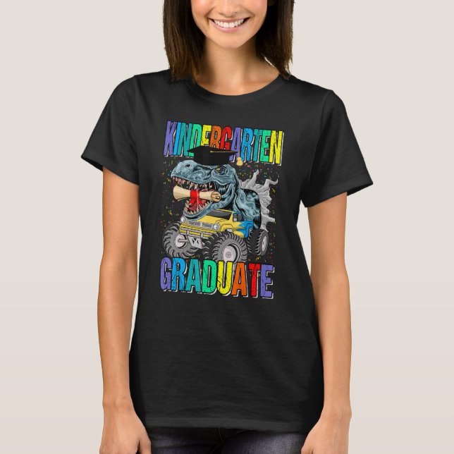 Camiseta Graduado de guardería Monster Camión Dinosaur Grad (Anverso)