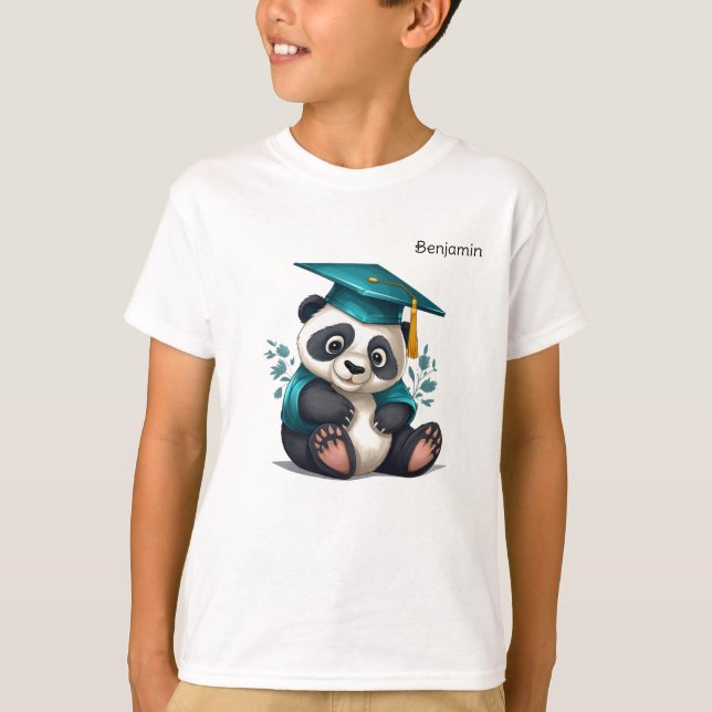 Camiseta Graduado de jardín de infancia personalizado Panda (Anverso)