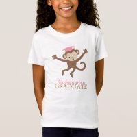 Graduado de jardín de niños de mono lindo {rosa}