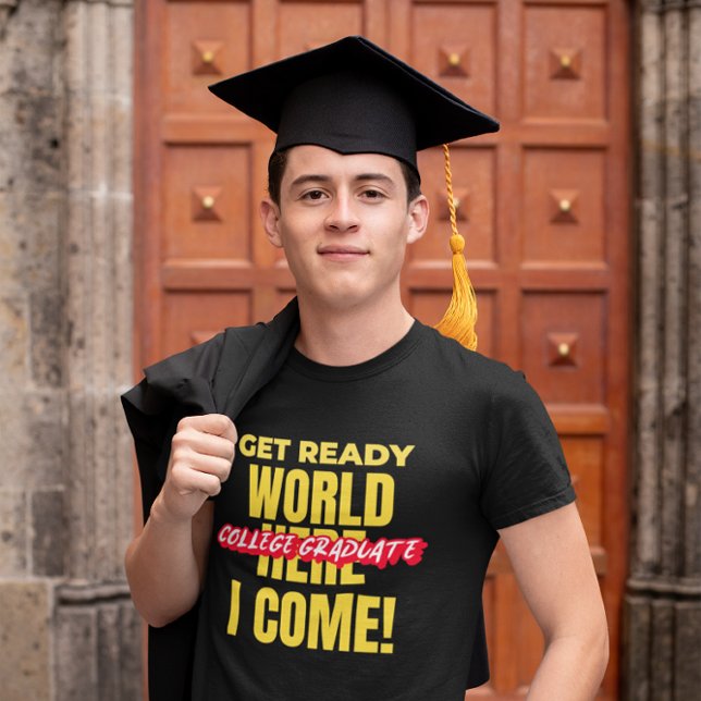CAMISETA GRADUADO DE LA UNIVERSIDAD - ¡PREPARARSE MUNDO AQU (Subido por el creador)