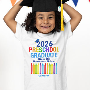Camiseta Graduado de Preescolar 2026 Personalizado Lindo pa