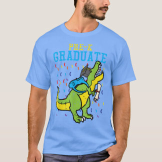 Camiseta Graduado de Tre PreK El Día Pasado Niño De Dinosau
