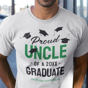 Camiseta Graduado del Black Green Proud Uncle 2025