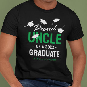 Camiseta Graduado del Black Green Proud Uncle 2025