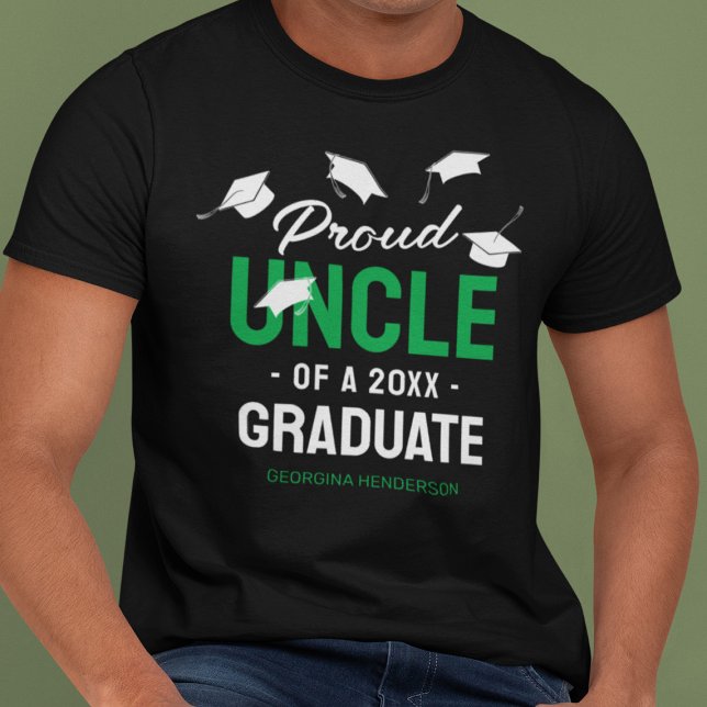 Camiseta Graduado del Black Green Proud Uncle 2025 (Subido por el creador)