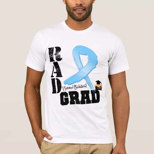 Camiseta Graduado del RAD de la radioterapia del cáncer de (Anverso)