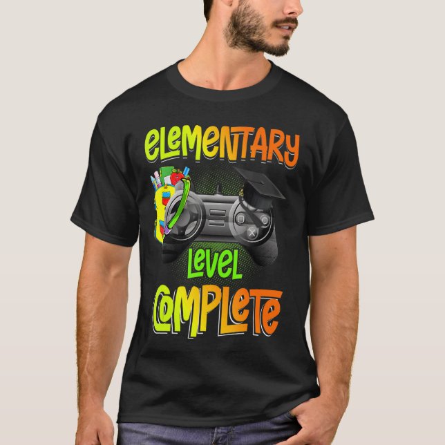Camiseta Graduado elemental completo Video Gamer Boy (Anverso)