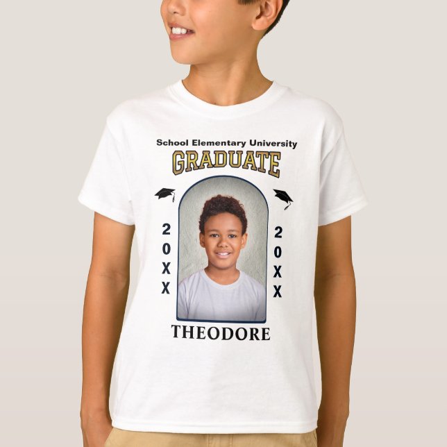Camiseta Graduado Graduado Foto Graduada Personalizado de O (Anverso)