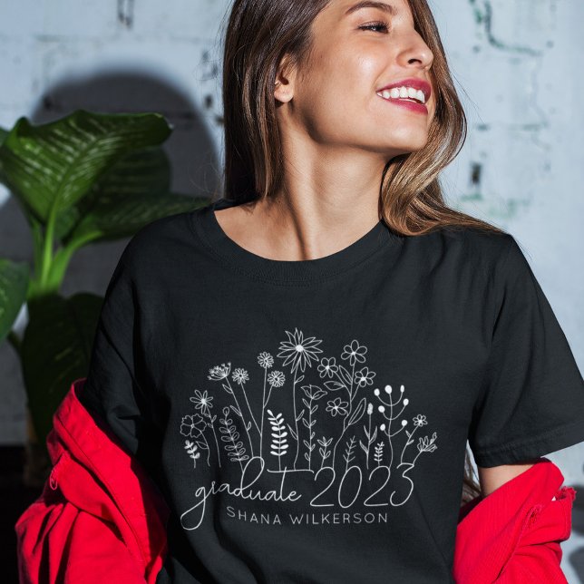 Camiseta Graduado lindo florecimiento de la flor silvestre  (Subido por el creador)