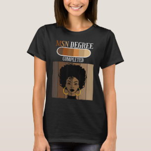 Camiseta Graduado negro afro de alumno de secundaria de MSN